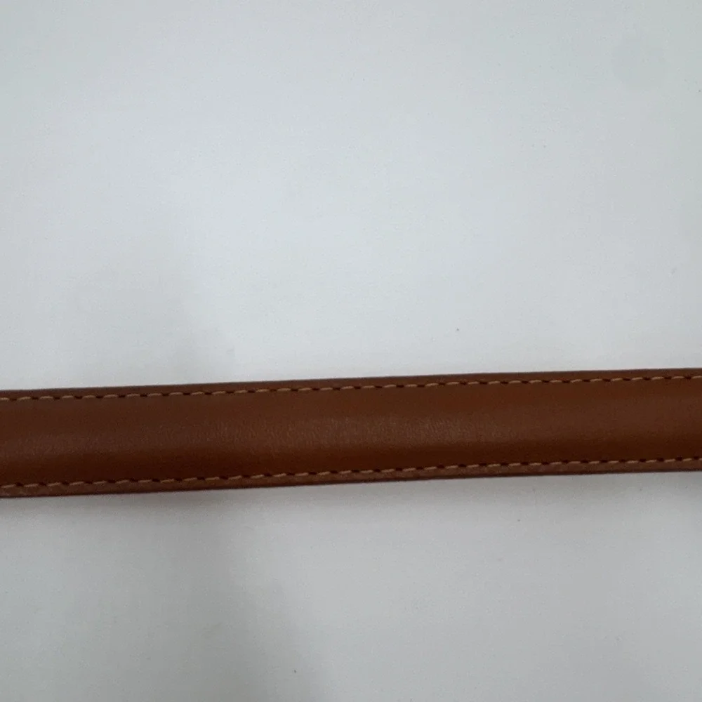 Vintage Coach 2800 British Tan Leather Belt Size 30 USA Solid Brass Hangtag